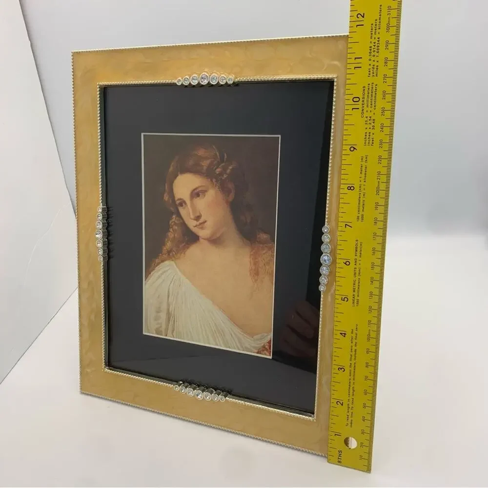 Gold Enamel Rhinestone Picture Frame - Picture 10 of 10